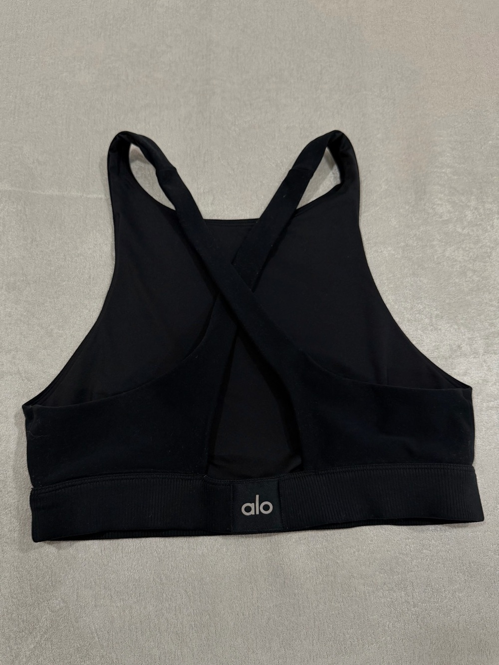 ALO Yoga Black Crisscross Back Sports Bra